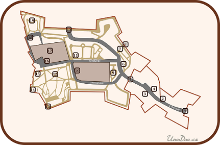 Vyšehrad mapa